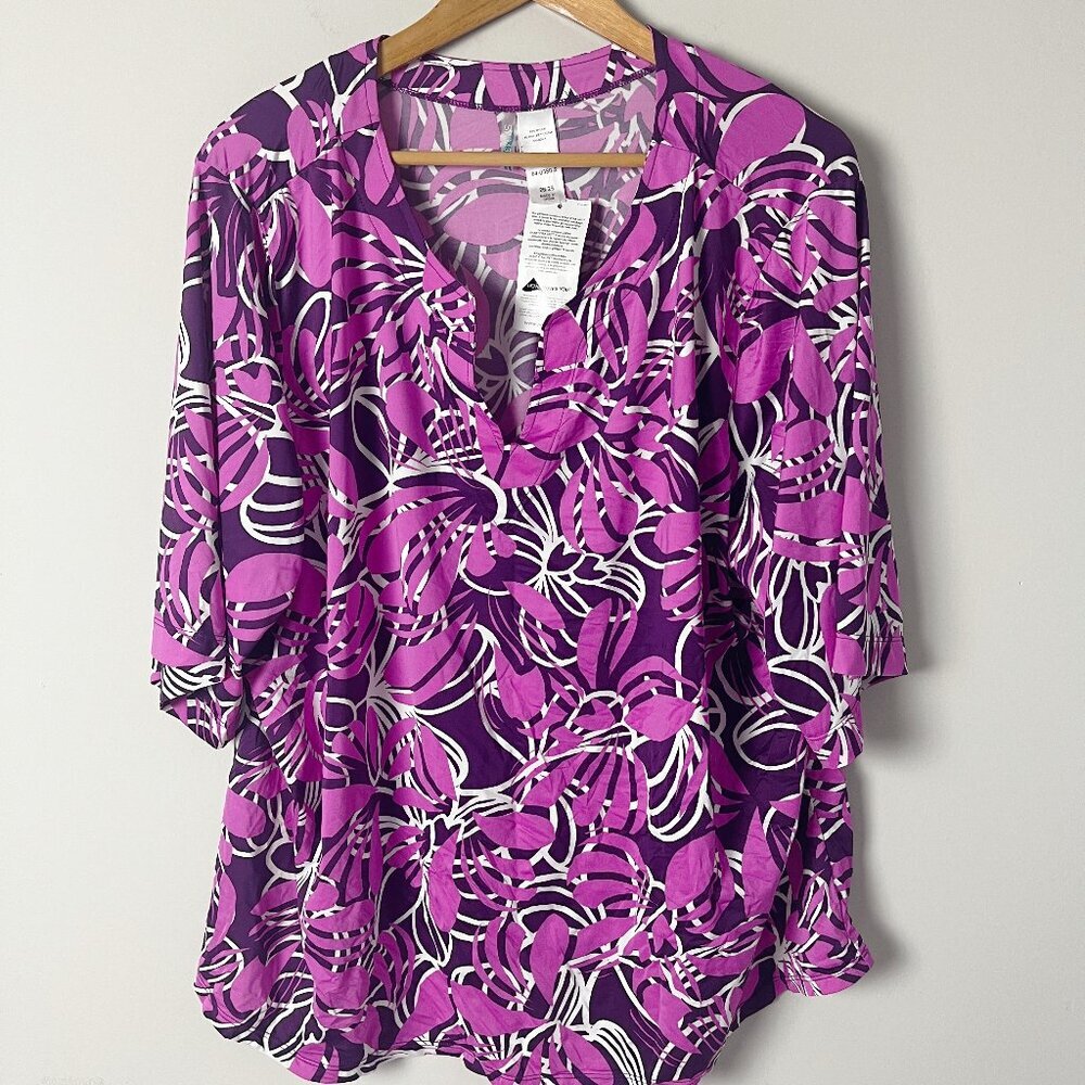 2/$30 NWT Swim365 Pink Purple Top 26/28